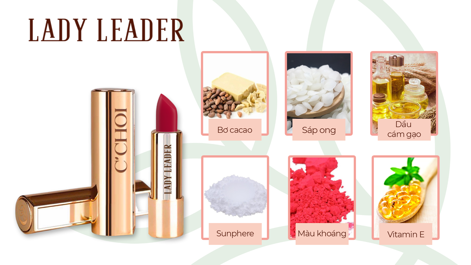 Son Sáp C’Choi Lady Leader Đỏ Ruby NEVER GIVE UP L02