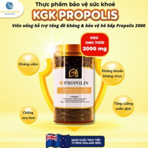 Keo ong Kiwi Golden Kiwi PROPOLIS 2000mg SGC - Giải pháp sức khỏe hô hấp