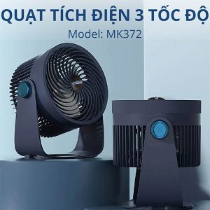 Quạt tích điện Kachi MK372 - 4000mAh bền bỉ - Không lo hết pin