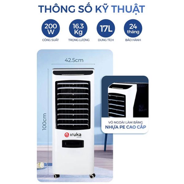 quạt hơi lạnh iruka i-99 - giải pháp làm mát và lọc không khí toàn diện từ nhật bản - hình ảnh 3