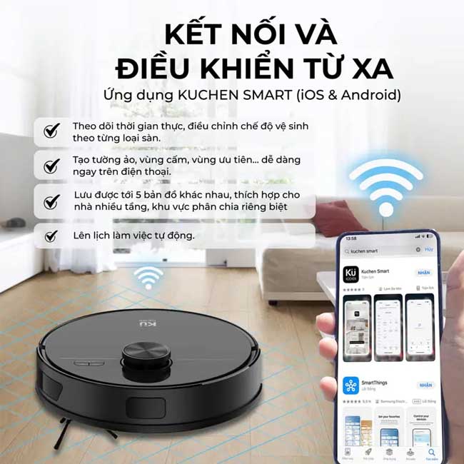 Robot Hút Bụi Lau Nhà Ku Ppr3006 - Giải Pháp Làm Sạch Thông Minh 5 robot hút bụi lau nhà ku ppr3006 - giải pháp làm sạch thông minh - ảnh 5